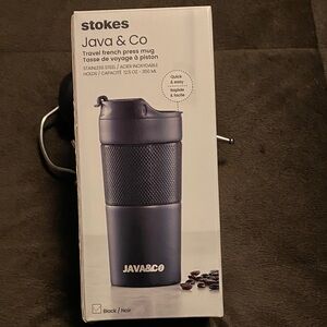 Java & Co Black Travel French Press Mug